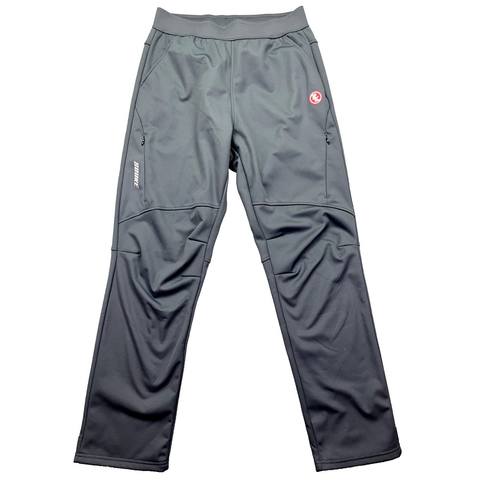 Souke Sports Mens Grey Thermal Cycling Running Pants PL-8060 Fleece Lined Sz L